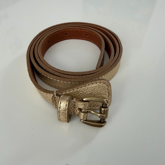 Burberry Metallic Gold Leather Belt | Size EU 3/      US S | EUC